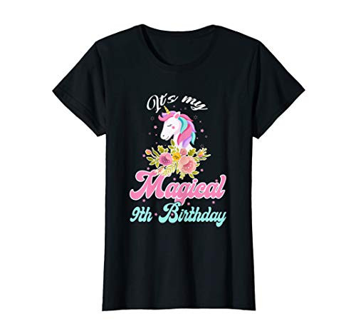 Its my 9th Birthday Unicorn Gifts 9 Years Old Birthday Girl T-Shirt Its my 9th Birthday Unicorn Gifts 9 Years Old Birthday Girl T-Shirt