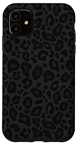 iPhone 11 Black Leopard Print Black Cheetah Skin Pattern Case