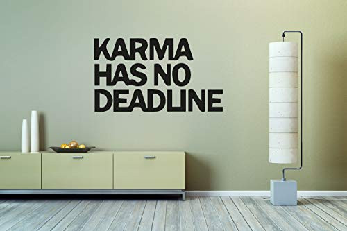 Wall Vinyl Sticker Karma Has No Deadline Quote Phrase Motivation Mural Decal Art Decor LP0970 Wall Vinyl Sticker Karma Has No Deadline Quote Phrase Motivation Mural Decal Art Decor LP0970