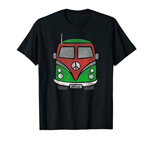 Vintage 1960s Van Hippie Micro Bus Wanderlust T-Shirt
