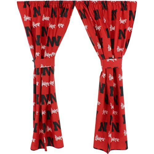 College Covers Nebraska Cornhuskers Printed Curtain Panels 42" x 84"
