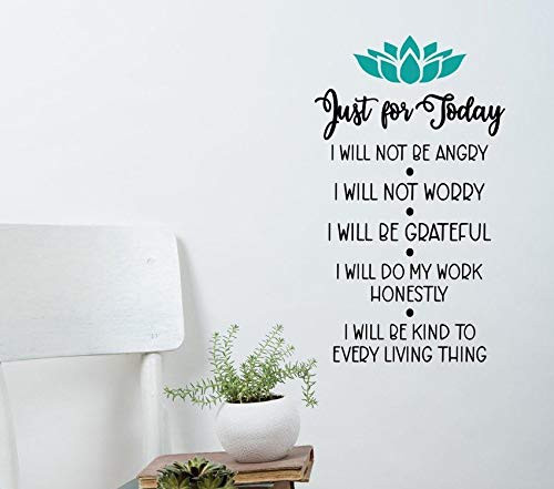 Doumin Reiki 5 Principles Reiki Wall Art Reiki Wall Decal Just for Today Reiki Principles Spiritual Decor Reiki Healing Reiki Art