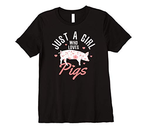 Just A Girl Who Loves Pigs Funny Cute Mini Micro Pet Gift Premium T-Shirt