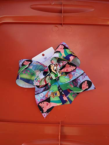Mulan 6 inch  cheer Bow  big hair bow  flower cheer bow