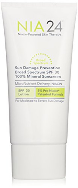 Nia 24 Sun Damage Prevention 100% Mineral Sunscreen SPF 30, 2.5 fl. oz.