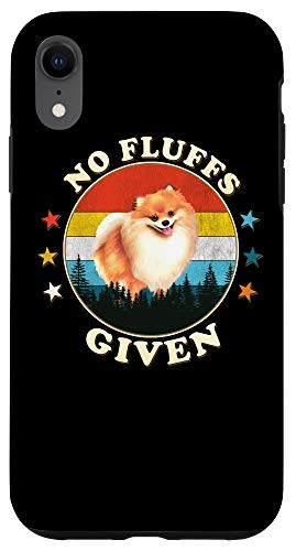 iPhone XR Gift for Pomeranian Dog Mom Dad No Fluffs Given Retro Case