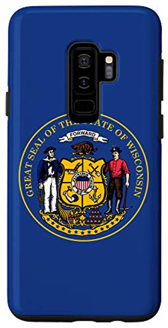 Galaxy S9 Plus State of Wisconsin Seal Flag - I Love my Home Country Case Galaxy S9 Plus State of Wisconsin Seal Flag - I Love my Home Country Case