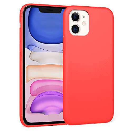 Mytek iPhone 11 Case  Soft Silicone Microfiber Lining Full-Body Protective Case Cover for iPhone 11  Peach