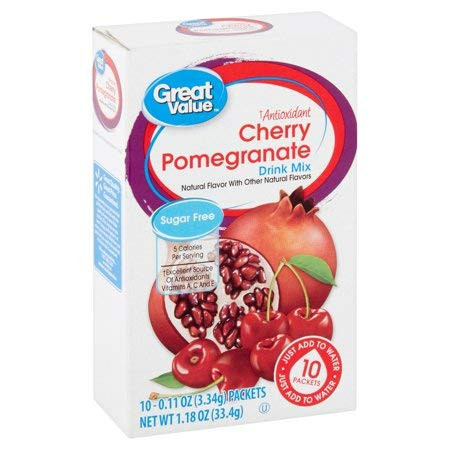 Cherry Pomegranate Antioxidant Drink Mix  Sugar-Free  0.11 oz  10 count  Pack of 6
