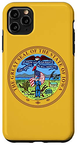 iPhone 11 Pro Max State of Iowa Seal Flag - I Love my Home Country Case