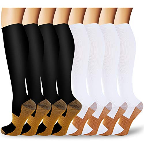 Copper Medical Compression Socks Circulation for Men and Women 15-20 mmHg - Best for Running Athletic Pregnancy Travel Copper Medical Compression Socks Circulation for Men and Women 15-20 mmHg - Best for Running Athletic Pregnancy Travel