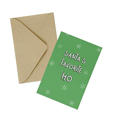 Funny Ho Christmas Card for her Greeting Card Single or Pack of 8