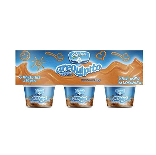 AREQUIPE ALPINA Dulce de Leche.  144 Units  Spread milk caramel sauce and spoonable dulce de leche or cajeta  is an indulgent creamy caramel sauce. 24 6-Pack x 50g each