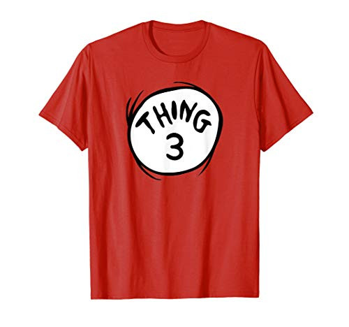 Dr. Seuss Thing 3 Emblem RED T-shirt