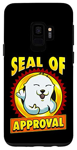 Galaxy S9 Cute  and  Funny Seal Of Approval Baby Seal Cub Pun Case