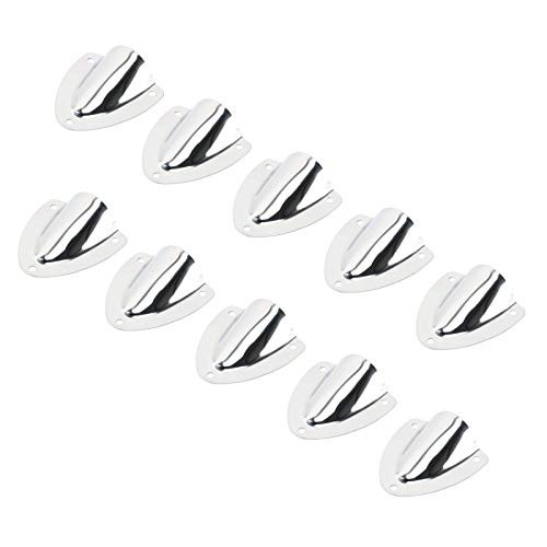 Amarine Made 10 PCS Stainless Steel Clamshell Vent Wire Cover Clam Shell Vent for Boat  2-1 4 inch   10Pcs