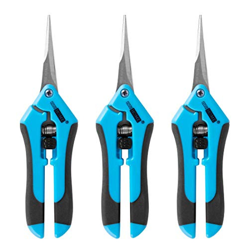 VIVOHOME Stainless Steel Hand Pruner Non-Stick Pruning Shear Bonsai Cutter for Gardening Potting Pack of 3