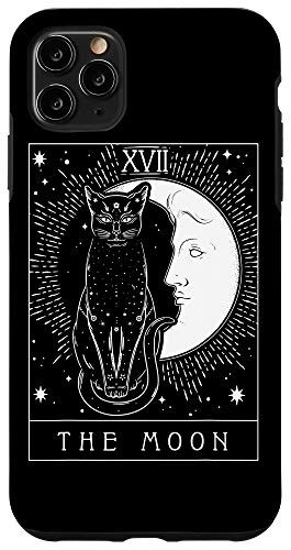 iPhone 11 Pro Max Tarot Card Crescent Moon And Cat Graphic Case