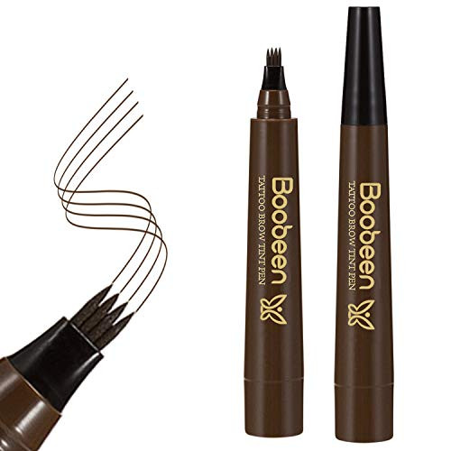 Boobeen Eyebrow Tattoo Pen - Waterproof Microblading Eyebrow Pencil with a Micro-Fork Tip Applicator - Creates Natural Looking Brows