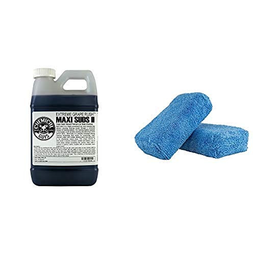 Chemical Guys CWS_1010_64 Car Wash Shampoo 64 fl. oz. and MIC_292_02 Premium Grade Microfiber Applicator Blue Pack of 2 Chemical Guys CWS_1010_64 Car Wash Shampoo 64 fl. oz. and MIC_292_02 Premium Grade Microfiber Applicator Blue Pack of 2