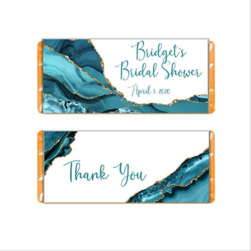 Geode Style Personalized Candy Bar Wrappers Chocolate Bar  Birthday Party Favors  Hershey Bar Labels  Pack of 20
