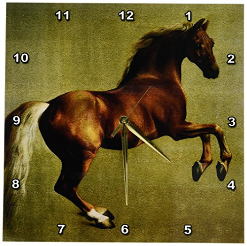 3dRose DPP_179146_2 Whistle Jacket Vintage Horse by Stubbs Wall Clock, 13 by 13-Inch