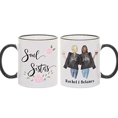 Best Friends Personalized Soul Sisters Coffee Mug  Besties  Friends Mug  11oz or 15oz