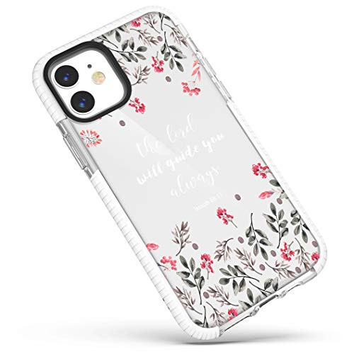Case for iPhone 12 iPhone 12 Pro Floral Wildflowers Bible Verses Inspirational Christian Quotes Isaiah 58 12 Girls Women Soft Protective Clear Case with Design Compatible for iPhone 12 Pro iPhone 12