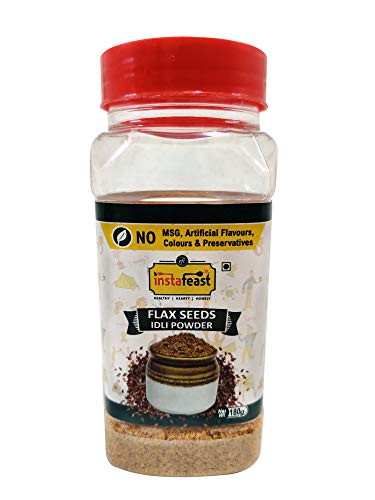 InstaFeast   Bangalore  Flaxseeds Idli Powder  Authentic Indian Spicy Chutney - 180grams each   Pack of 3