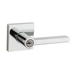 Kwikset 91560-008 Polished Chrome Halifax Square Keyed Entry Lever