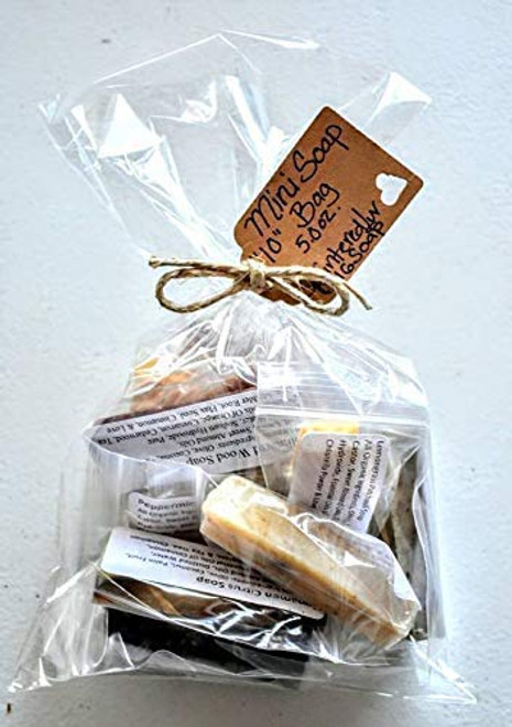 Handmade Soap  Mini Soap Bag 10 Assorted Organic Natural Soap Samples  Bar Soap scented with Essential Oils