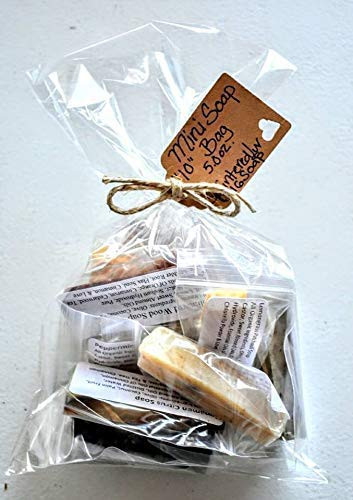 Handmade Soap  Mini Soap Bag 10 Assorted Organic Natural Soap Samples  Bar Soap scented with Essential Oils