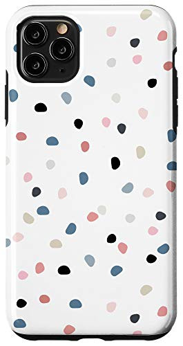 iPhone 11 Pro Max Scattered Polka Dots Spotted Pink Blue White Pattern AEN205 Case