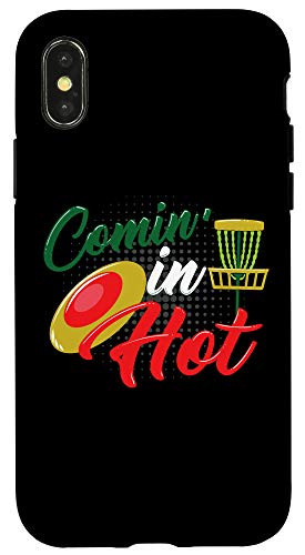 iPhone X XS Comin  In Hot - Disc Golf Basket Ultimate Frisbee Frolf Gift Case