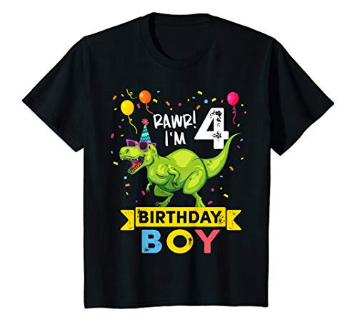 Kids 4 Year Old Shirt 4th Birthday Boy T Rex Dinosaur T Shirt Kids 4 Year Old Shirt 4th Birthday Boy T Rex Dinosaur T Shirt