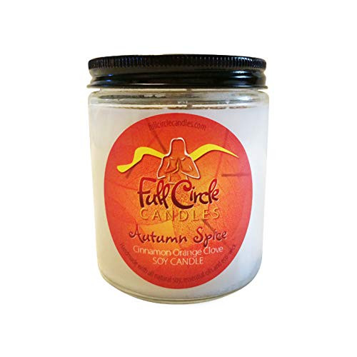Cinnamon Orange Clove Soy Candle   Autumn Spice   Full Circle Candles 11oz Jar