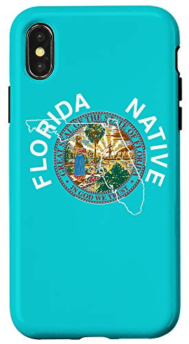 iPhone X XS Florida-Native-State-Great-Seal-Stamp Case