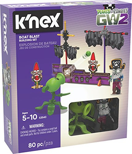 K'NEX Plants Vs Zombies Boat Blast Building Set Building Kit, Varies by Model