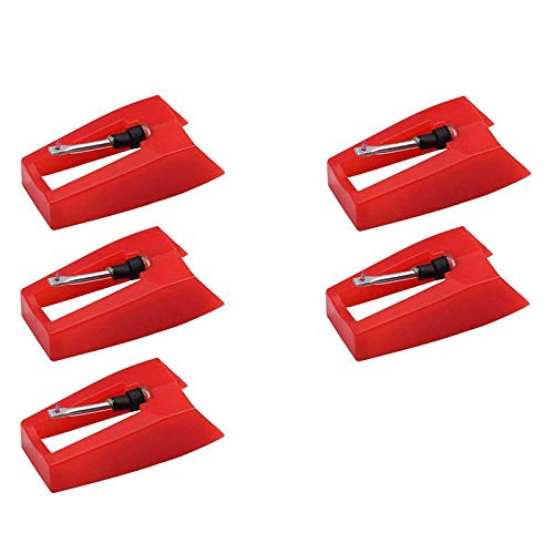 Luntus LP Phonograph Record Player Stylus Needle Replacement 5 Pcs Stylus Turntable Needle for Record Turntable Player
