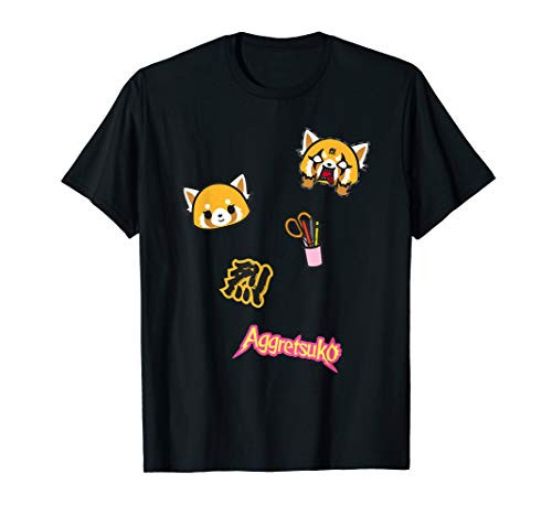 Aggretsuko Rage Patches Tee Shirt