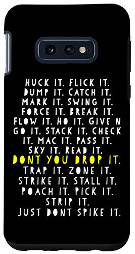Galaxy S10e Ultimate frisbee game language gift Frowler Disc Golf Player Case