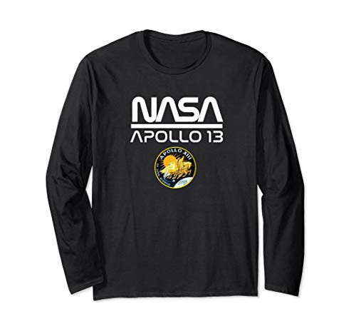 NASA Shirts Apollo 13 Mission NASA Patch Long Sleeve T-Shirt NASA Shirts Apollo 13 Mission NASA Patch Long Sleeve T-Shirt
