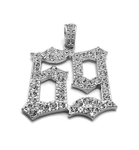 BLINGFACTORY Hip Hop Iced White Gold Plated Lab Diamond 6ix9ine 69 Pendant Charm