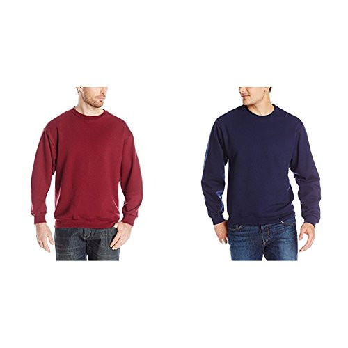 Jerzees Men s Fleece Sweatshirt  Maroon Navy  XX-Large