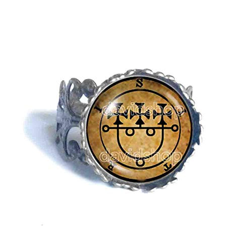 Seal Sigil Of Sitri Ring Fashion Jewelry Lesser Key Of Solomon Goetia Demon Sigils Symbol Art Cute Gift Cosplay Charm