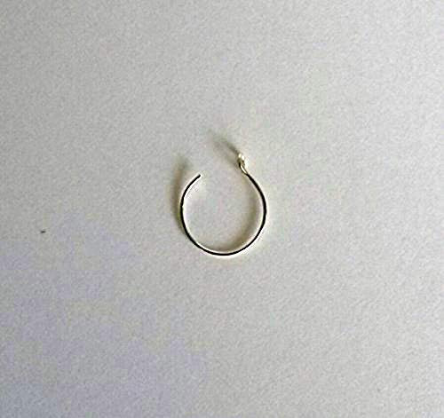 Tiny Fake Nose Ring Hoop Sterling Silver Clip on No Piercing Needed