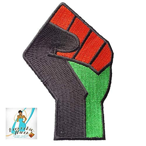 3 Color Fist Patch 3.75x2.75 - Afrocentric Patches - Iron On - Embroidery - DIY 3 Color Fist Patch 3.75x2.75 - Afrocentric Patches - Iron On - Embroidery - DIY
