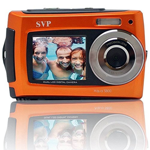 SVP 2.7 inch Dual Screen Orange Aqua5800 Underwater Camera