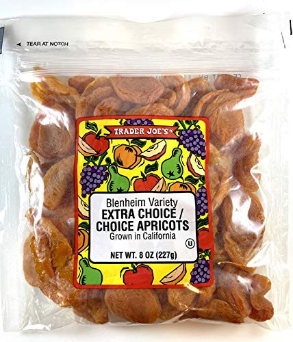 Trader Joes Blenheim Variety Extra Choice   Choice Apricots  Net Wt. 8 Oz