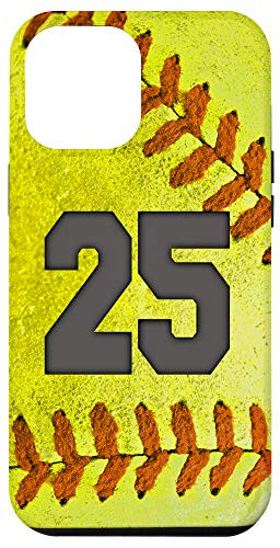 iPhone 12 Pro Max Softball Fan  25 Jersey No 25 Softball Lover Phone Case Gift Case